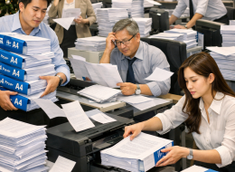 CAO ĐIỂM CUỐI NĂM: VĂN PHÒNG CẦN GIẤY IN GÌ NHIỀU NHẤT?